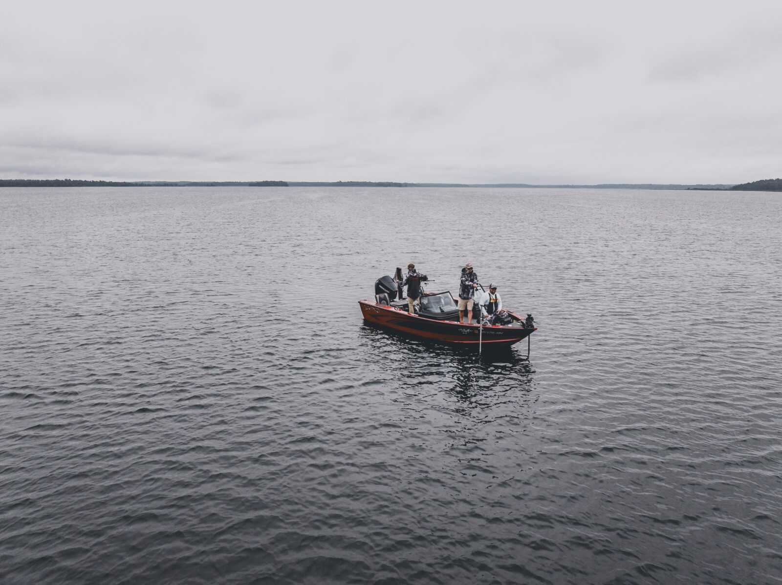 fishing boat on a lake