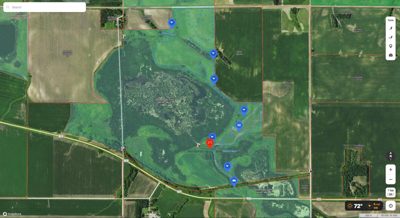 Screenshot of the onX Hunt web map
