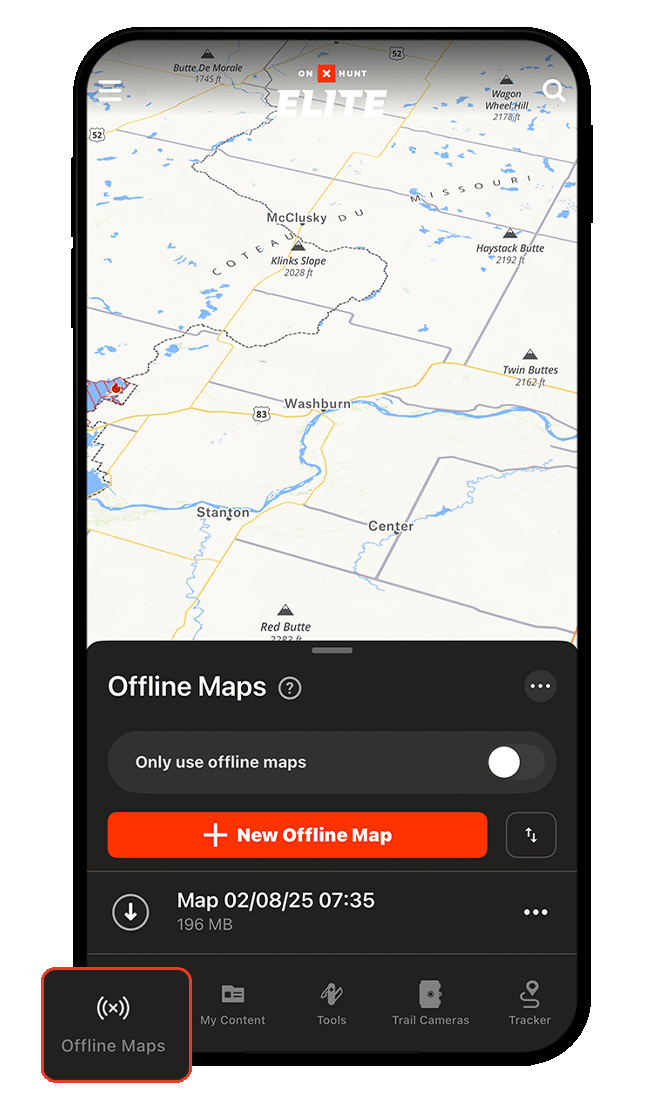 onX Hunt Offline Map screenshot