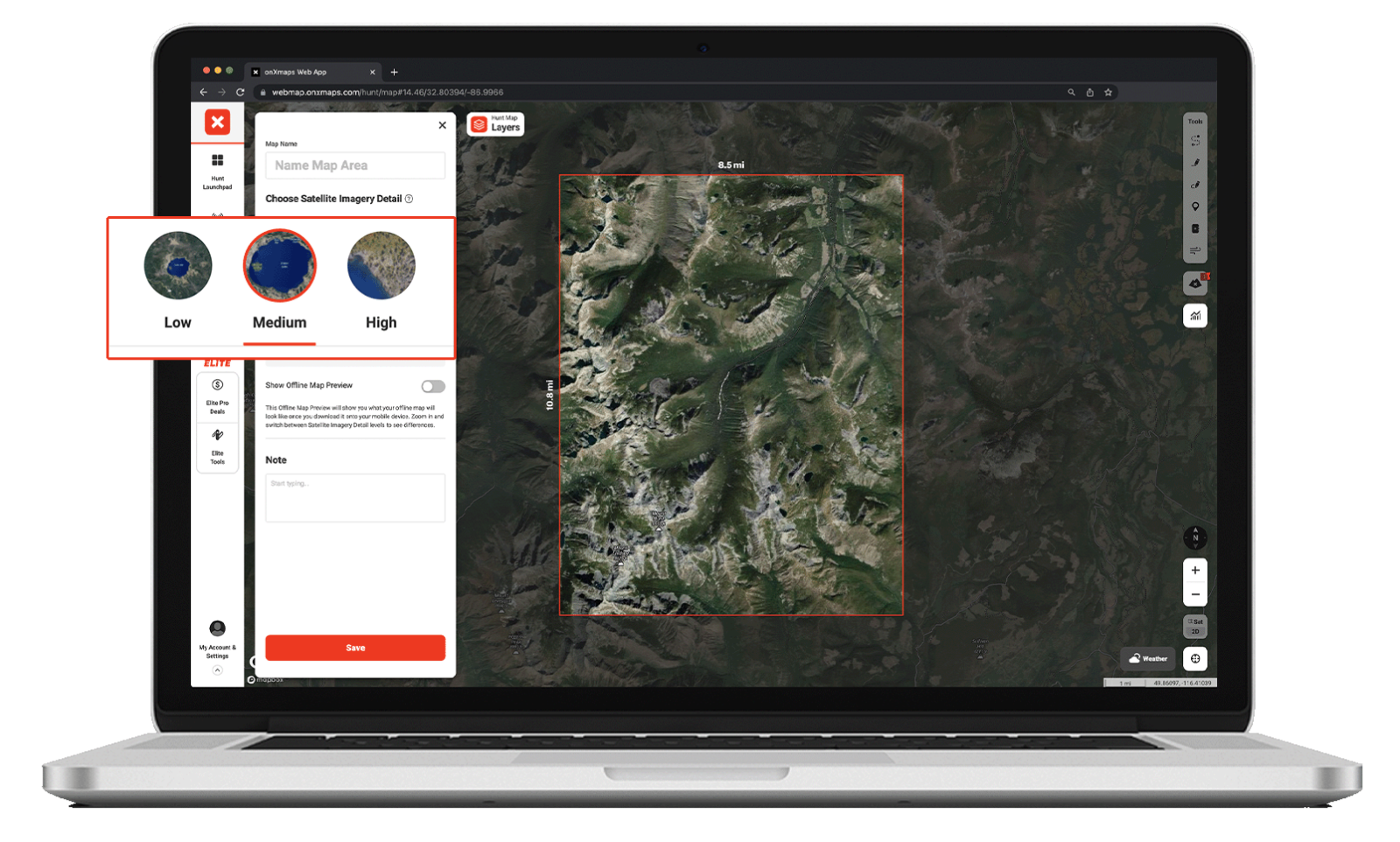 onX Hunt Offline Map screenshot