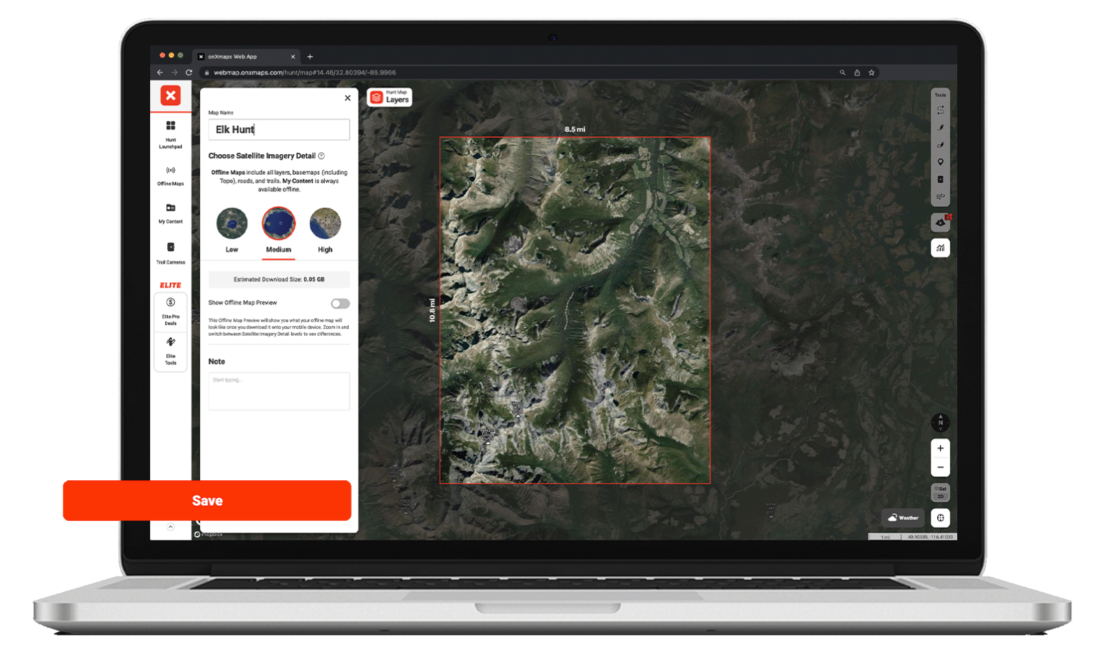 onX Hunt Offline Map screenshot