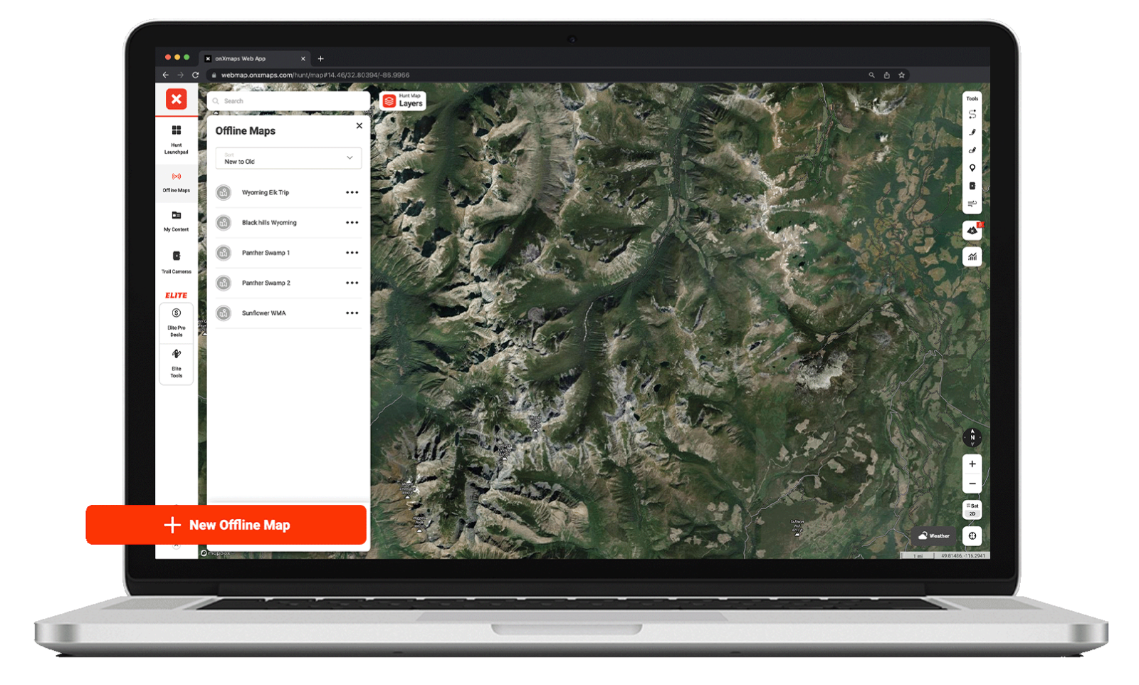 onX Hunt Offline Map screenshot